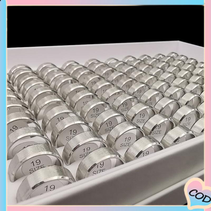 COD❤️ Cincin Jari Bahan Titanium Warna Hitam Emas Silver Untuk Pria-A.one