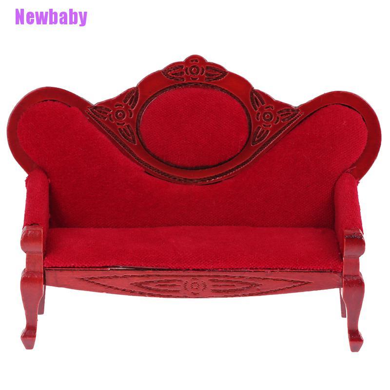 (Newbaby) 1 Set Miniatur Sofa Ruang Tamu Skala 1: 12 Untuk Rumah Boneka