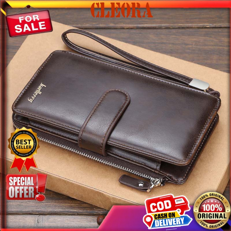 Dompet Pria Wanita BAELLERRY Original Panjang Bahan Kulit PU Leather Premium Kekinian Import Ori Dom