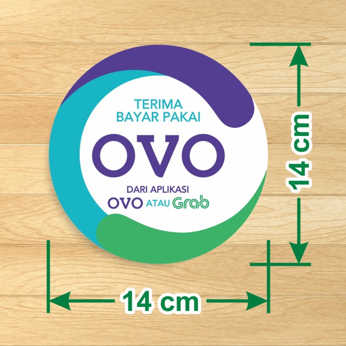 

Sticker Ovo Stiker Bundar Pembayaran Cashless Digital Non Tunai Cashless 14 cm
