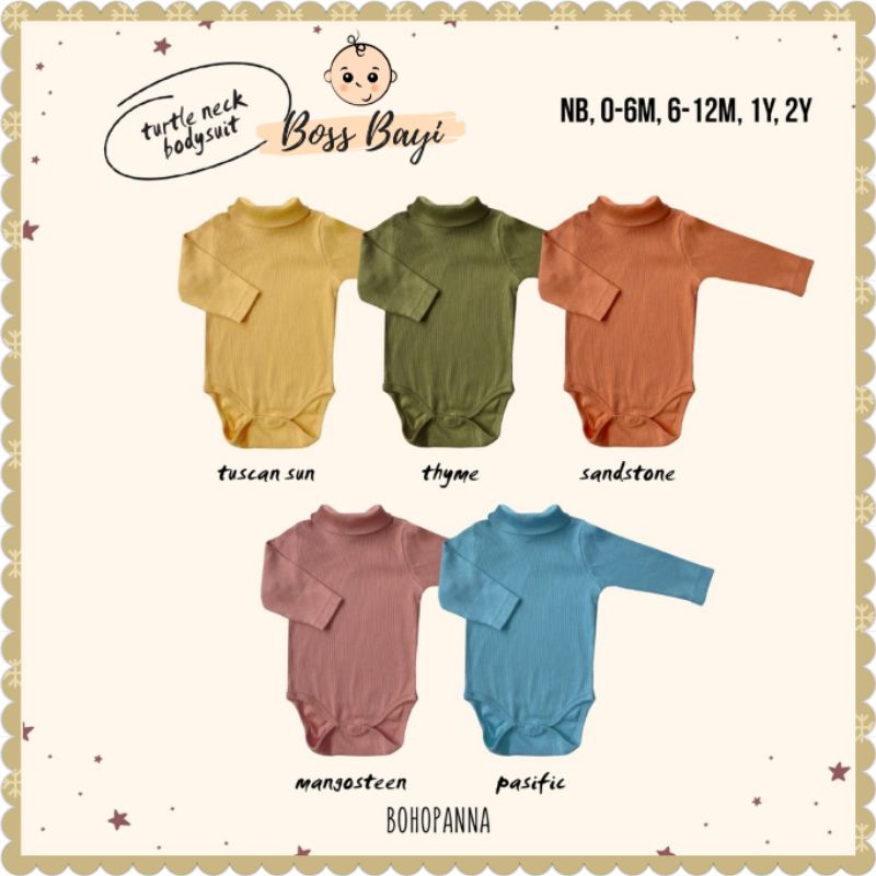 BOHOPANNA - Turtle Neck Bodysuit / Jumper Lengan Panjang Bayi Anak