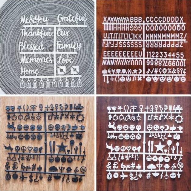 

Tulisan / Abjad / Huruf tambahan untuk felt letter board papan nama bayi message box (KODE 7330)