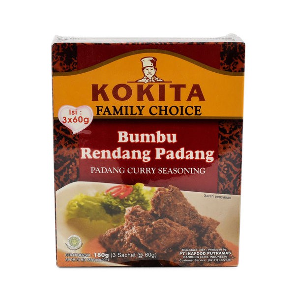 

KOKITA Family Choice Bumbu Rendang Padang 180gr (3 x 60gr)