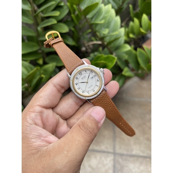 Jam Tangan Pria Seiko Quartz Silver Wave 6433 Original Japan Rare Item