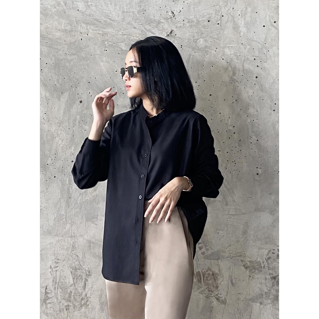THENBLANK | Basic Shirt Black-3