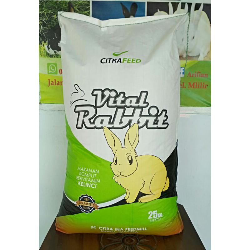 Pellet Kelinci Vital Rabbit Kemasan 1 kg