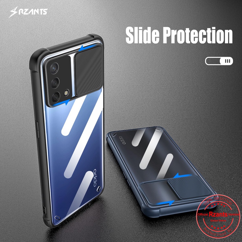 Case Oppo A74 4G Armor Slide Transparent Premium Casing