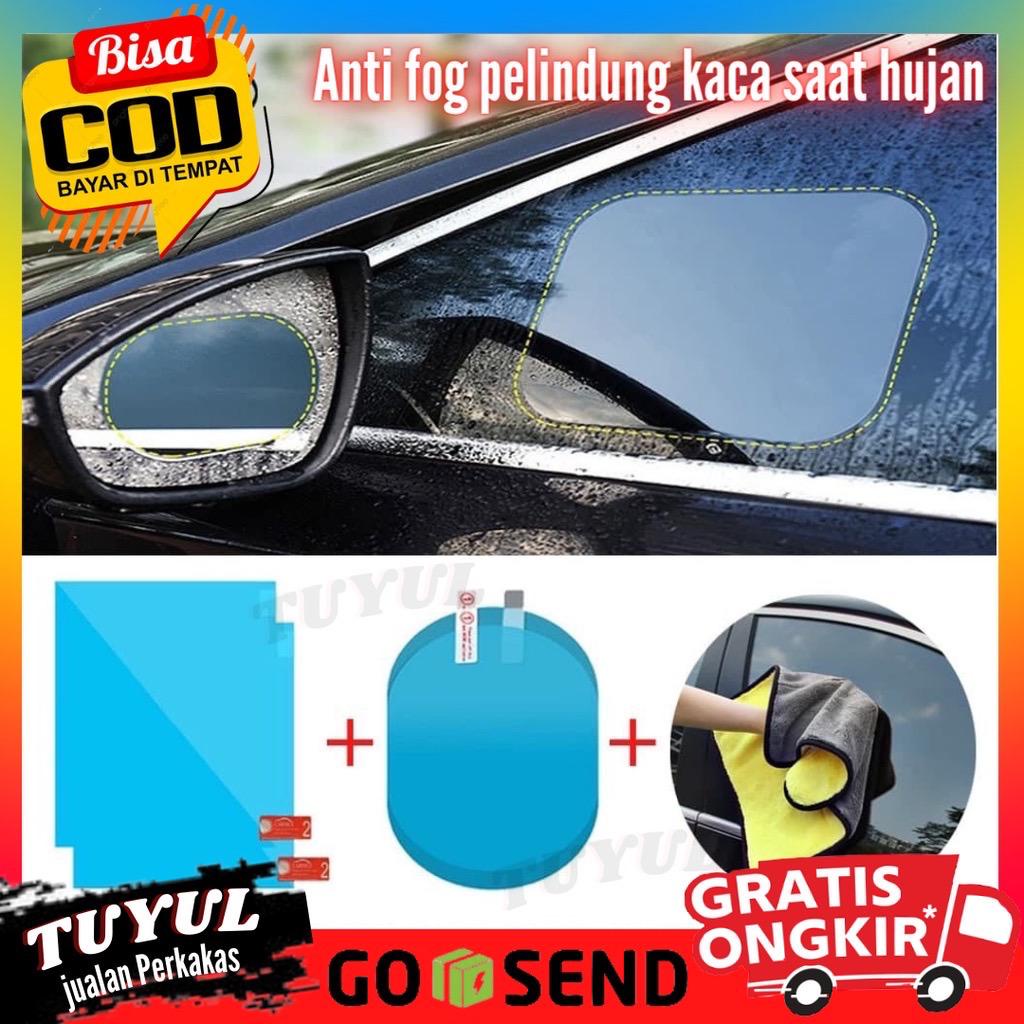 Stiker Kaca Film Mobil Air Anti Embun Hujan Kabut Fog Spion Mobil Helm