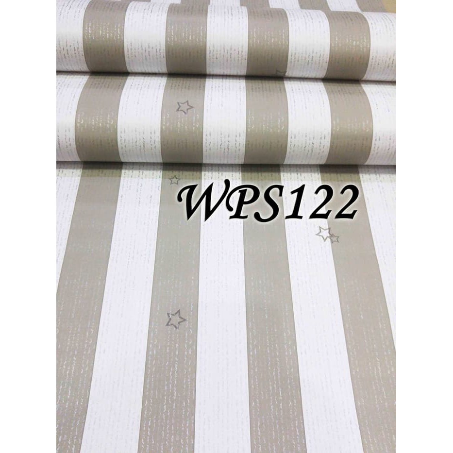 Wallpaper dinding tema 5M 122 SILVER LINE N STAR