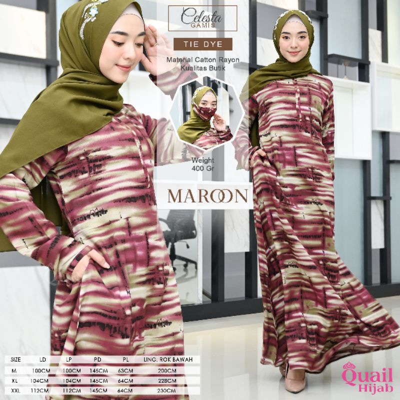Dress Gamis Wanita Muslim Syari Quail CELESTA