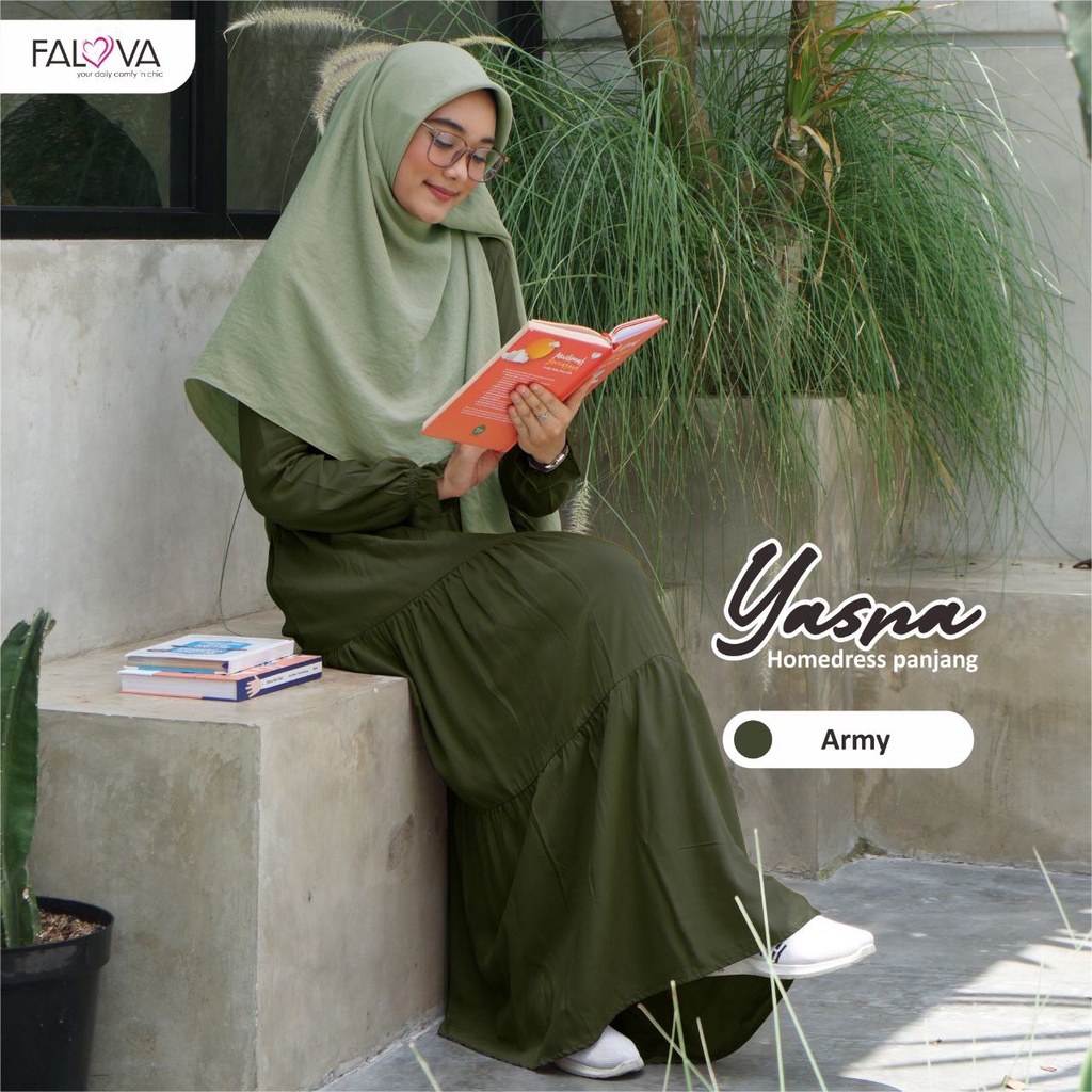 YASNA DRES BY FALOVA / YASNA DRESS RAYON/ DRESS FALOVA/ BUSUI FRIENDLY/ GAMIS RAYON