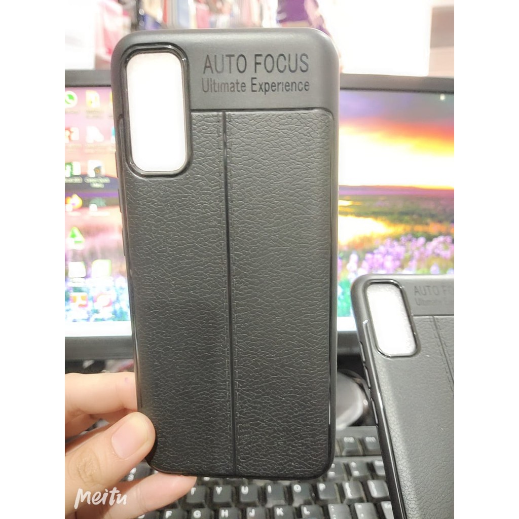 Auto Fokus Infinix Note 7 Lite 6.6 inchi Leather Soft Case AUTOFOCUS Motif Kulit Jeruk