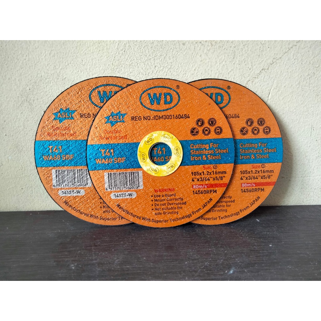 mata gerinda potong besi/ cutting tipis WD 4" inch