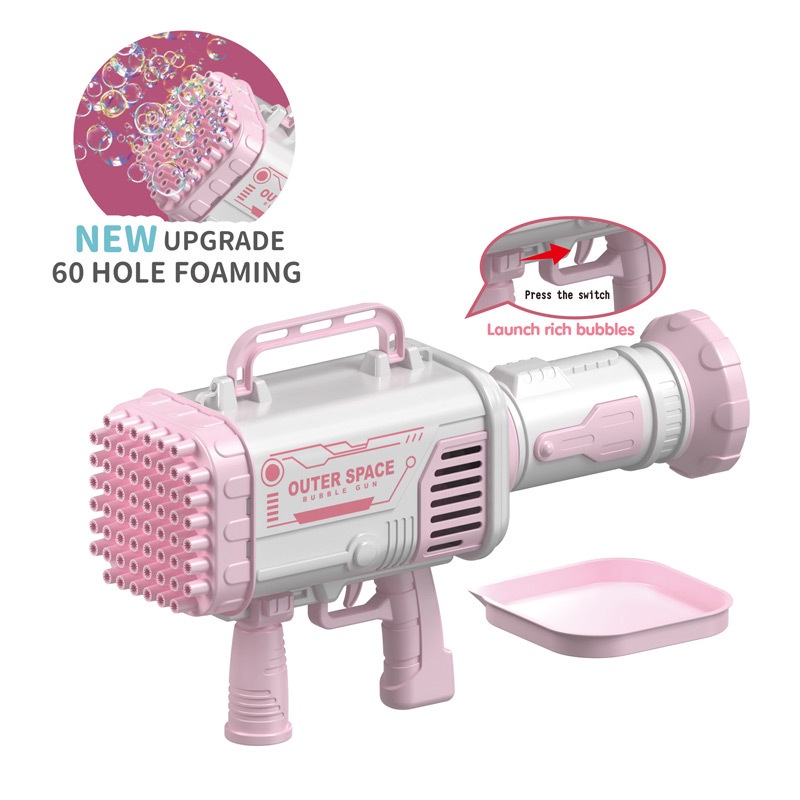 [MS]60 Lubang Mainan Bubble Gun Jumbo /  Mainan Pistol Bubble Jumbo 60 Lubang