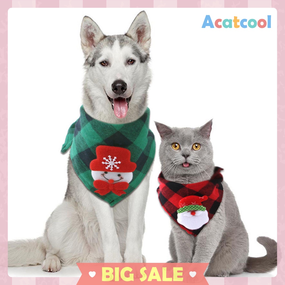 Christmas Pet Bib Cat Dog Puppy Dress up Costume Scarf Winter Neckerchief