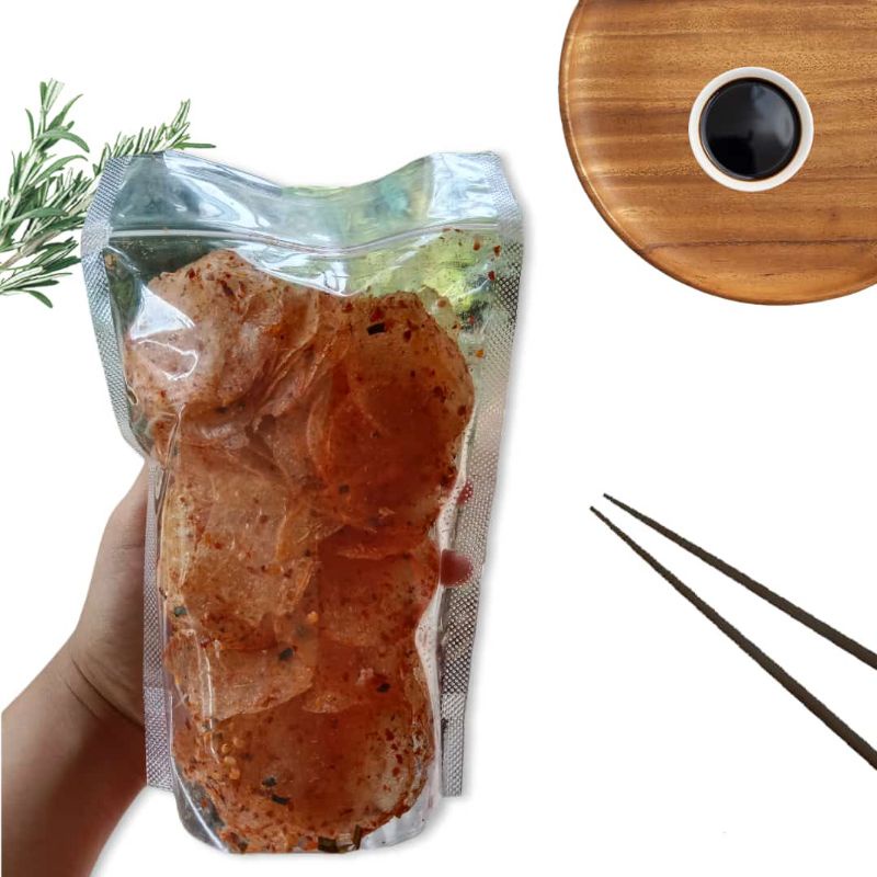 

KERIPIK KACA EXTRA PEDAS DAUN JERUK / ASLI SINGKONG 100%