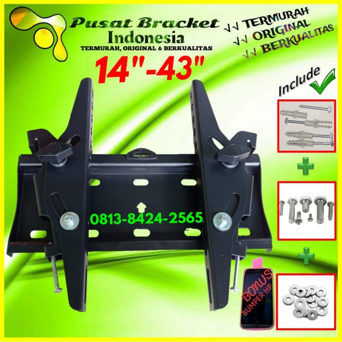 Bracket tv Led lcd 14&quot; s/d 43&quot; IMPORT | Nunduk | TEBAL |IZ.37T.001