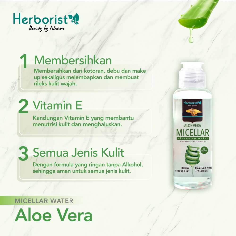 Herborist Rose Water &amp; Cleansing Milk 100ml | Herborist Aloe Vera Micellar Water