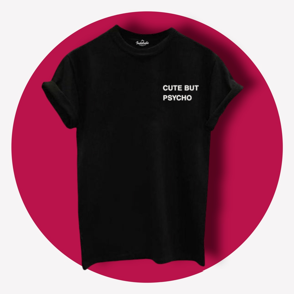 Indoholic Atasan Wanita Baju Kaos distro Oversize Polos Pakaian Tumblr Fashion Original Combed 100% Cute But