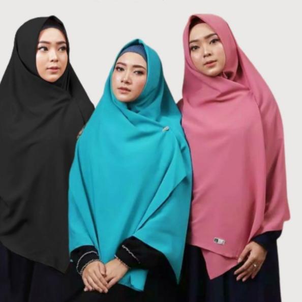 ➣ Jilbab Segiempat Wolfis 150 x 150 Segi Empat Hijab Kerudung Khimar - ABU TUA ➮