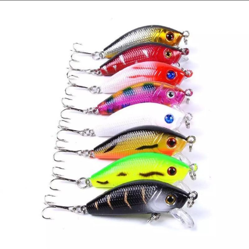 (M04) 5 Cm 3.6G Swim Fish Fishing Lure Artificial Hard Crank bait Top water Wobbler Japan