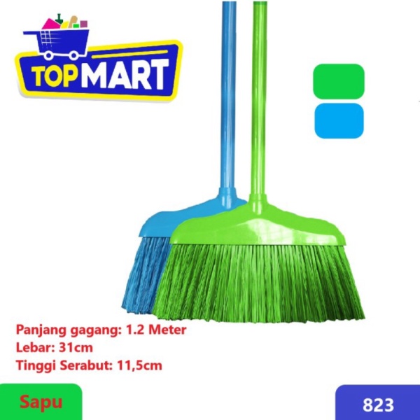 Sapu Lantai Floor Broom Sapu Nylon Merk Q2 823 TOPMART - tanpa asuransi Murah