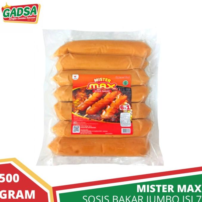 

Sosis Bakar Jumbo Mister Max Sosis Bakar isi 7 berat 500 gram