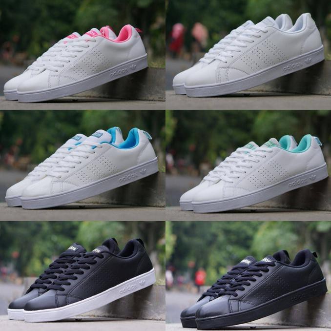 TERMURAH Adidas Advantage Import size 36 - 40 sepatu wanita full white putih - Putih, 36 SNEAKERS