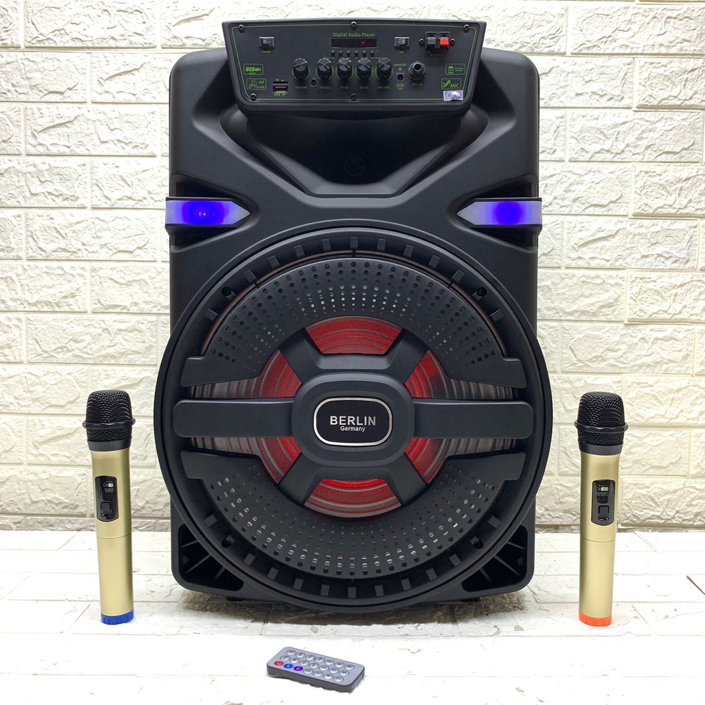 SPEAKER AKTIF 15 INCH BERLIN SM 238 - 15 USB BLUETOOTH TROLLEY SPEAKER