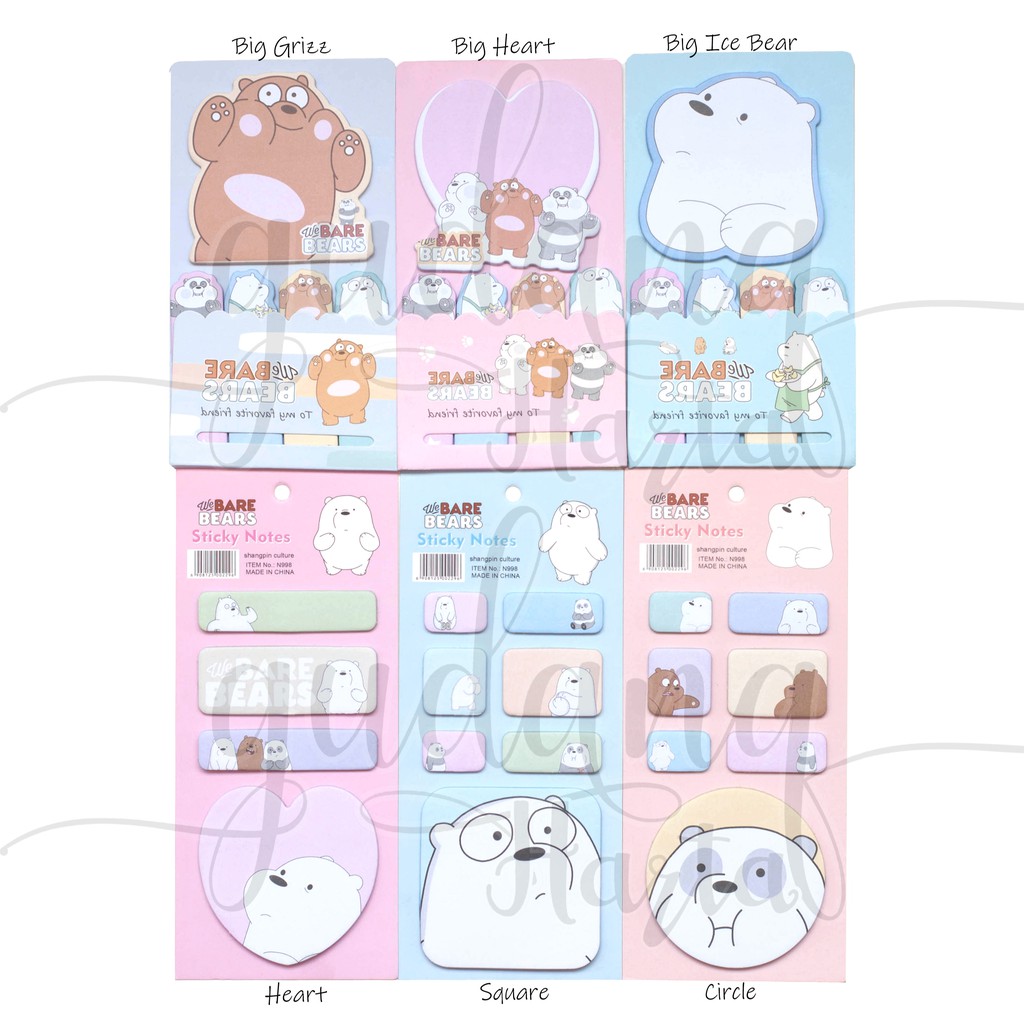 

Sticky Notes We Bare Bear Memo Lucu Note Unik Panda DIY Scrapbook GC 301002