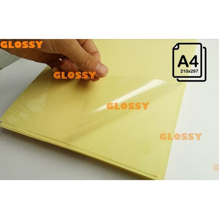 

PROMO!! PLASTIK LAMINASI GLOSSY A4 100 GSM - COLD LAMINATING GLOSSY FILM KERTAS FOTOCOPY