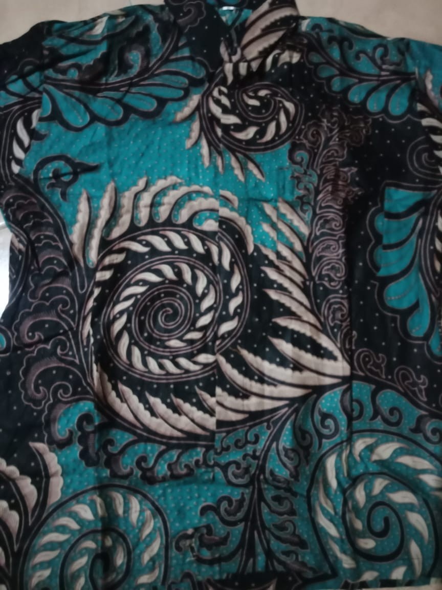 Kemeja Batik Pria Lengan Panjang Size M L Xl Xxl Bswart Batik Hrb026 Kenongo Hem Panjang Padi