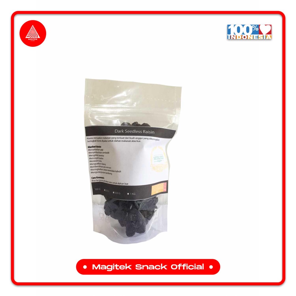 

[SNACK] Dark Seedless Raisin - Kismis Hitam Tanpa Biji [100gr]