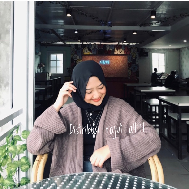 AUBREE JUMBO  OVERSIZED LAVELLA SIDO BOLONG CARDIGAN / PREMIUM CARDIGAN / PREMIUM OUTER / PREMIUM RAJUT TBAL