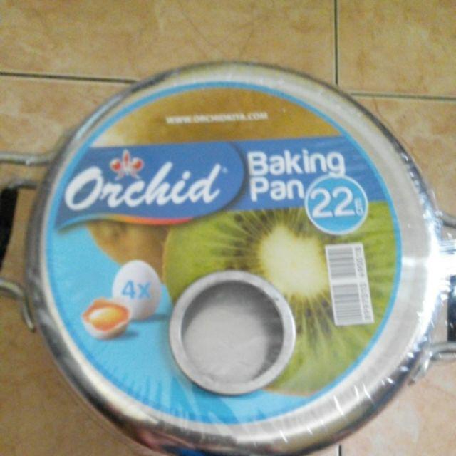 [promo Gratis] Panci/oven Pemanggang Cake/bolu Baking Pan Orchid 22 Cm / 4 Telur