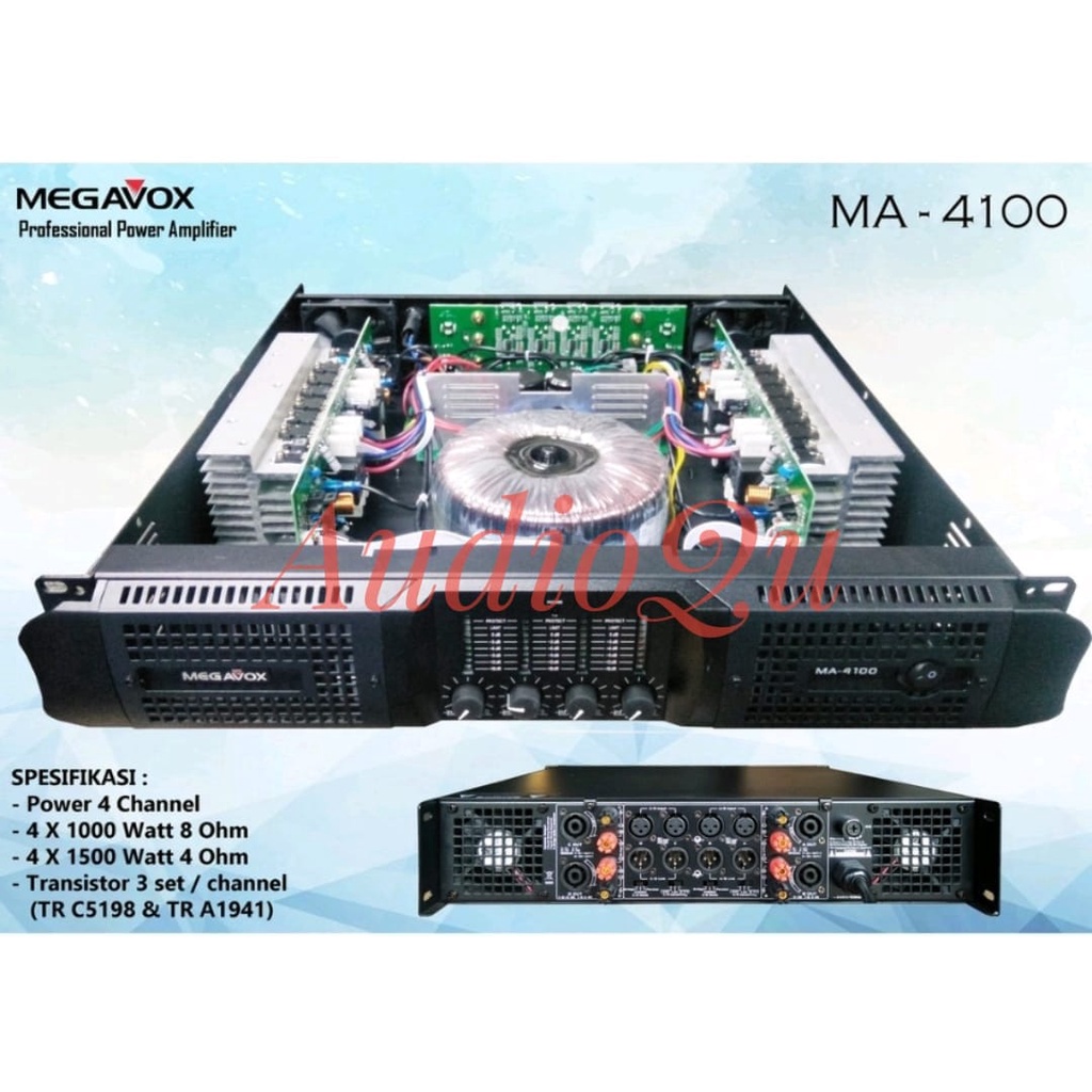 POWER AMPLIFIER MEGAVOX MA4100 / MA 4100 ORIGINAL 4CHANNEL
