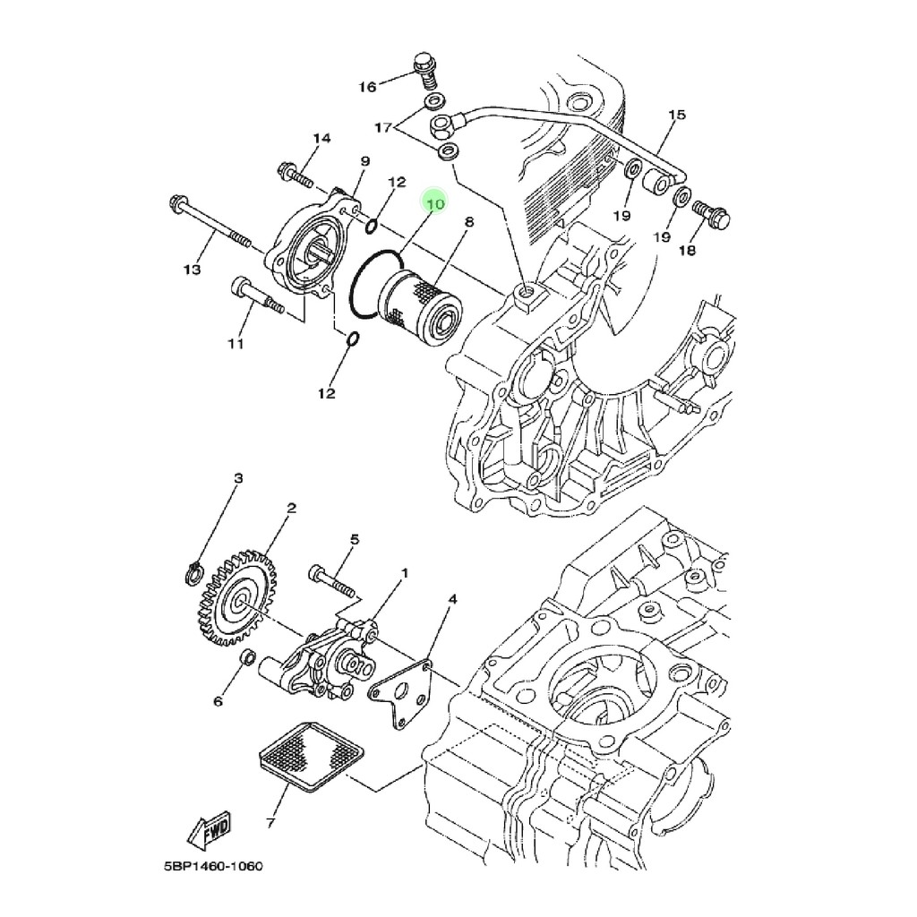 KARET O RING ORING BESAR TUTUP FILTER OLI SCORPIO ORIGINAL YGP 93210-548A1