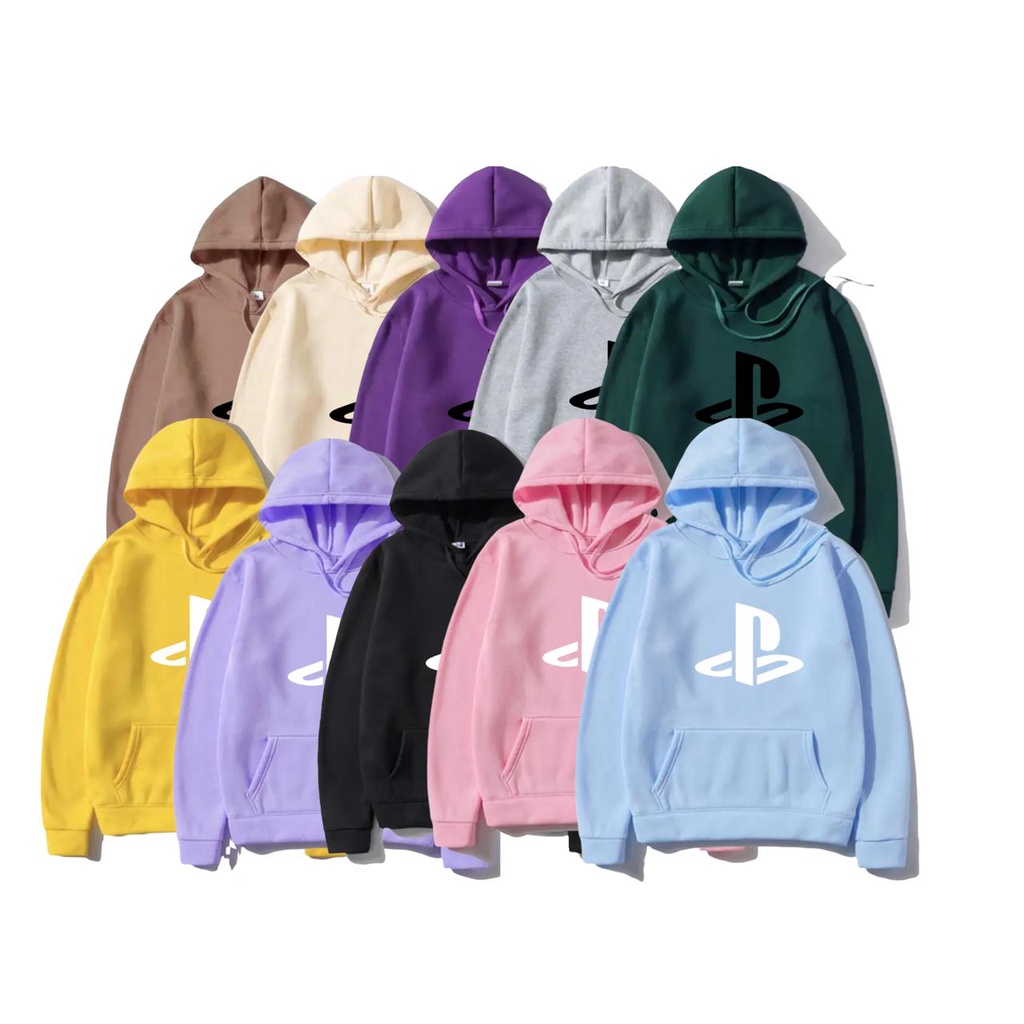 Sweater Hoodie Motif PS Bahan Fleece Tebal Premium Pria Wanita