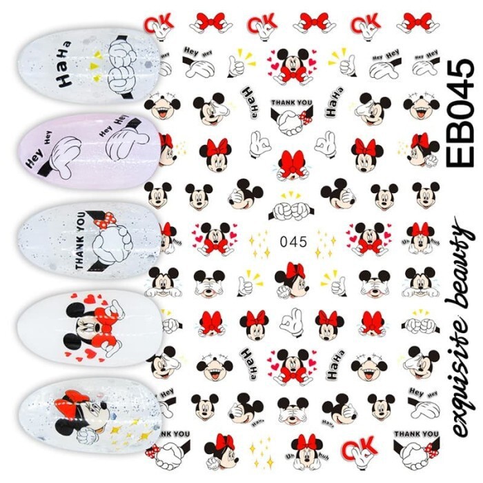 Stiker Kuku MICKEY MINNIE Ultra Thin Nail Stickers Tipis Sticker