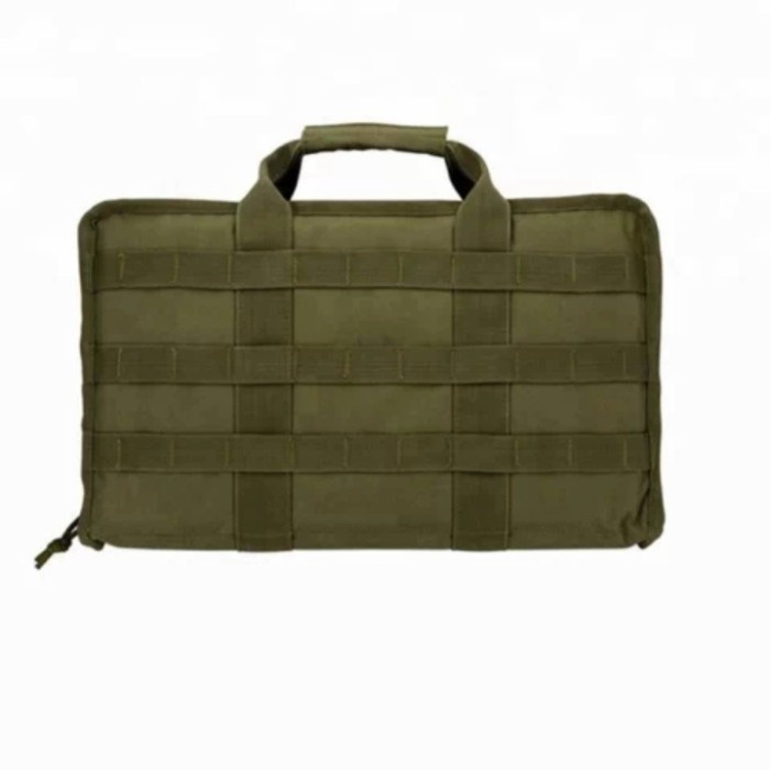 tas senjata pistol 2 kompartement dan peluru 2in1 green army