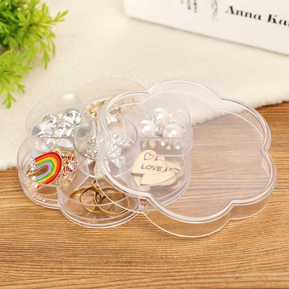 [Elegan] Kemasan Penyimpanan Perhiasan Portable Untuk Wanita Gadis Anting Kalung Shell Rainbow Rings Case Organizer