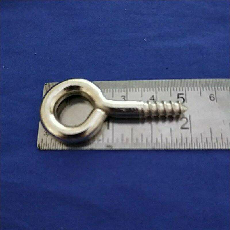 Skrup Gantung Tutup no 14,  Screw Eyes isi 5 pcs. tebal