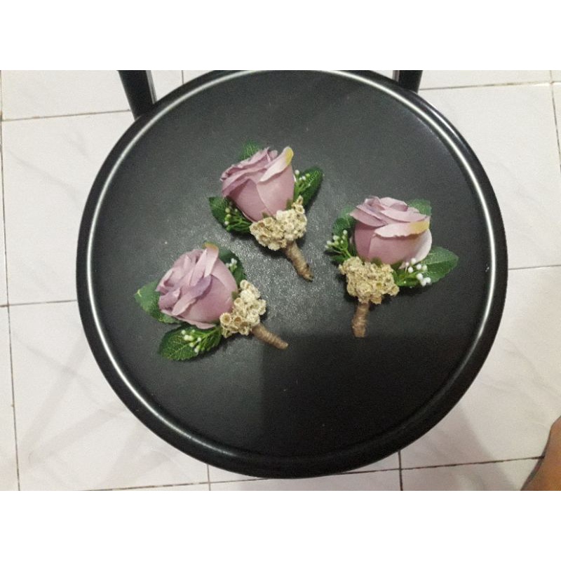 corsage korsase bunga dada jas bross pin panitia rustic wedding-3