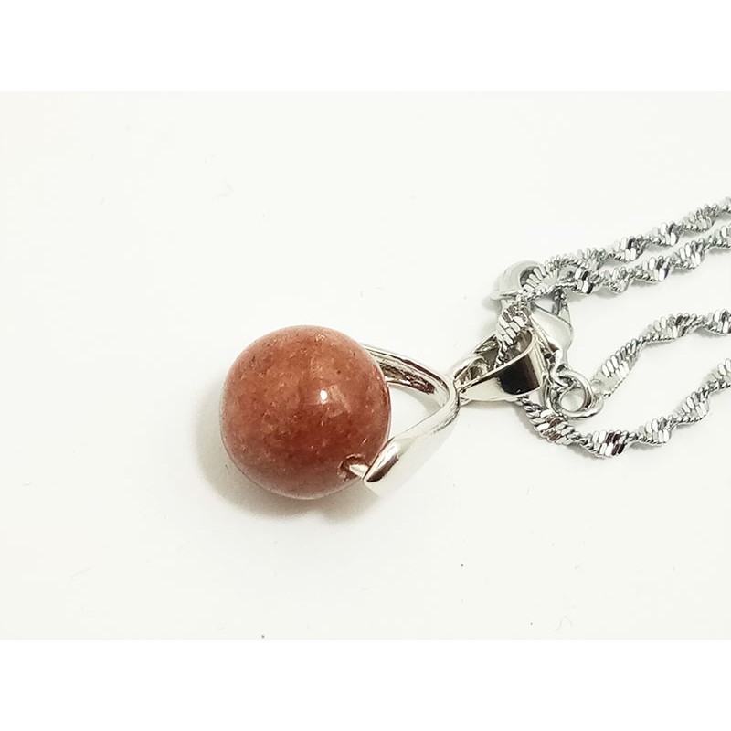 VeE Kalung Liontin Batu Giok Coklat Bulat Pipih 55mm