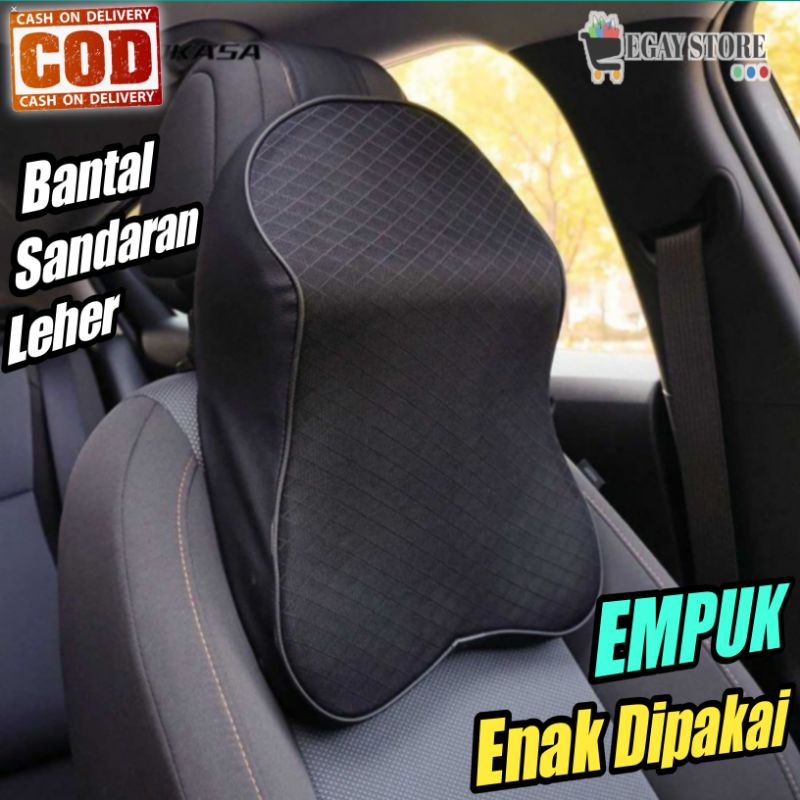 Bantal Leher Mobil Premium Polos Sandaran Jok Kursi Relaksasi Anti Pegal Empuk Enak Nyaman Dipakai