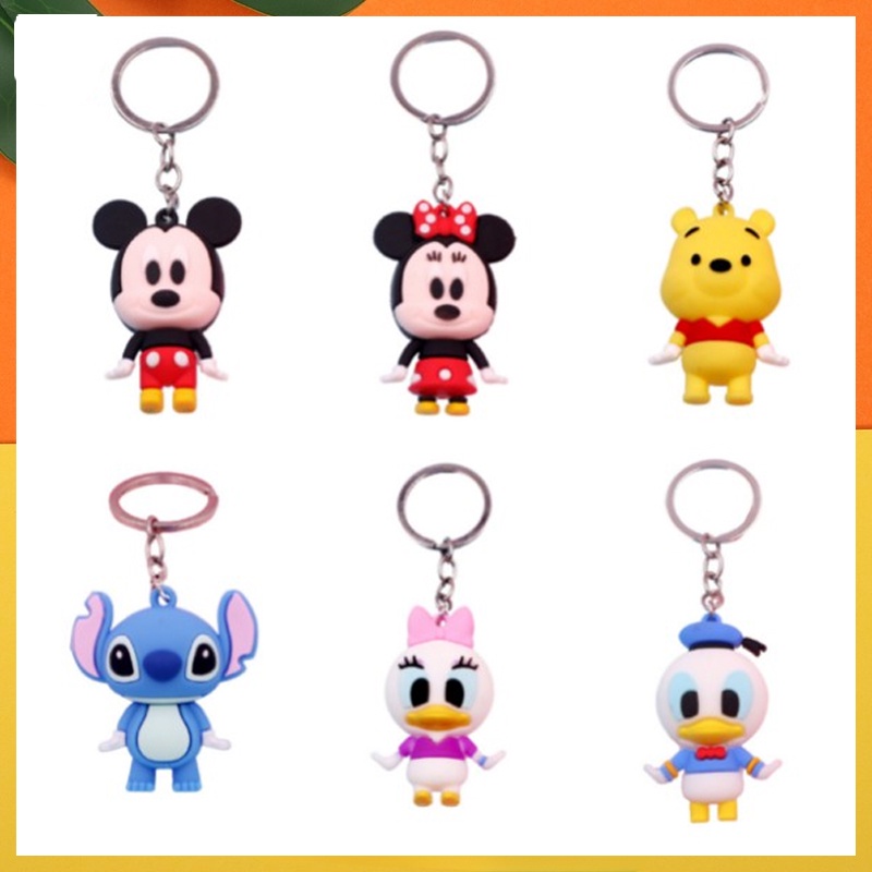 [G022] GANTUNGAN KUNCI DISNEY MICKEY MOUSE / MINNIE MOUSE / WINNIE THE POOH / STITCH / DONALD DUCK IMPORT