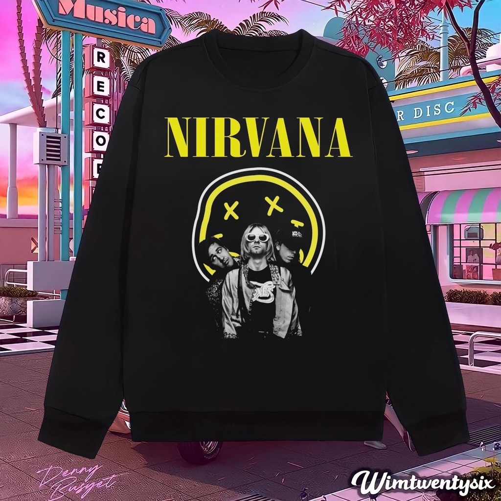 sweater | sweatshirt | crewneck | band nirvana smeels like teen spirit vintage concert