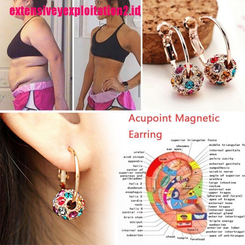 &lt; E2id &amp; &gt; 1 Pasang Anting Tusuk Magnetik Untuk Melangsingkan