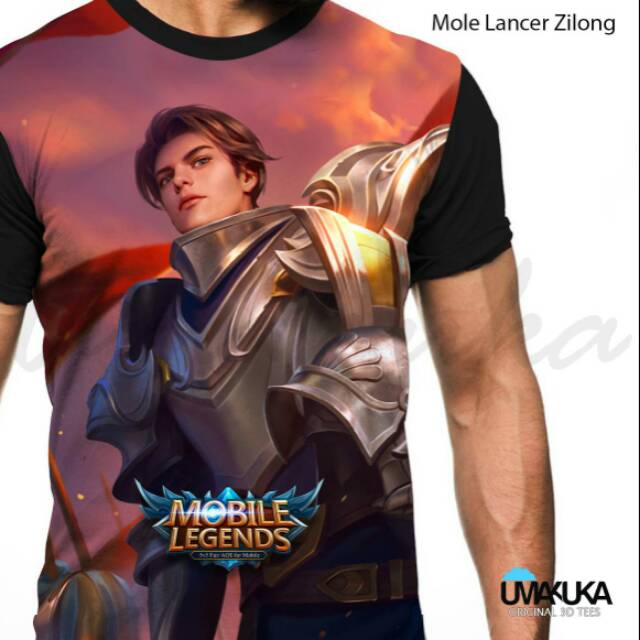 Mole lancer zilong / umakuka full print / mobile legend /  grosir kaos / kaos murah