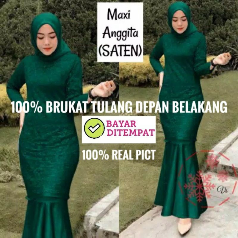 Gamis Brukat Mewah Baju Pesta Busui Anggita Devisila